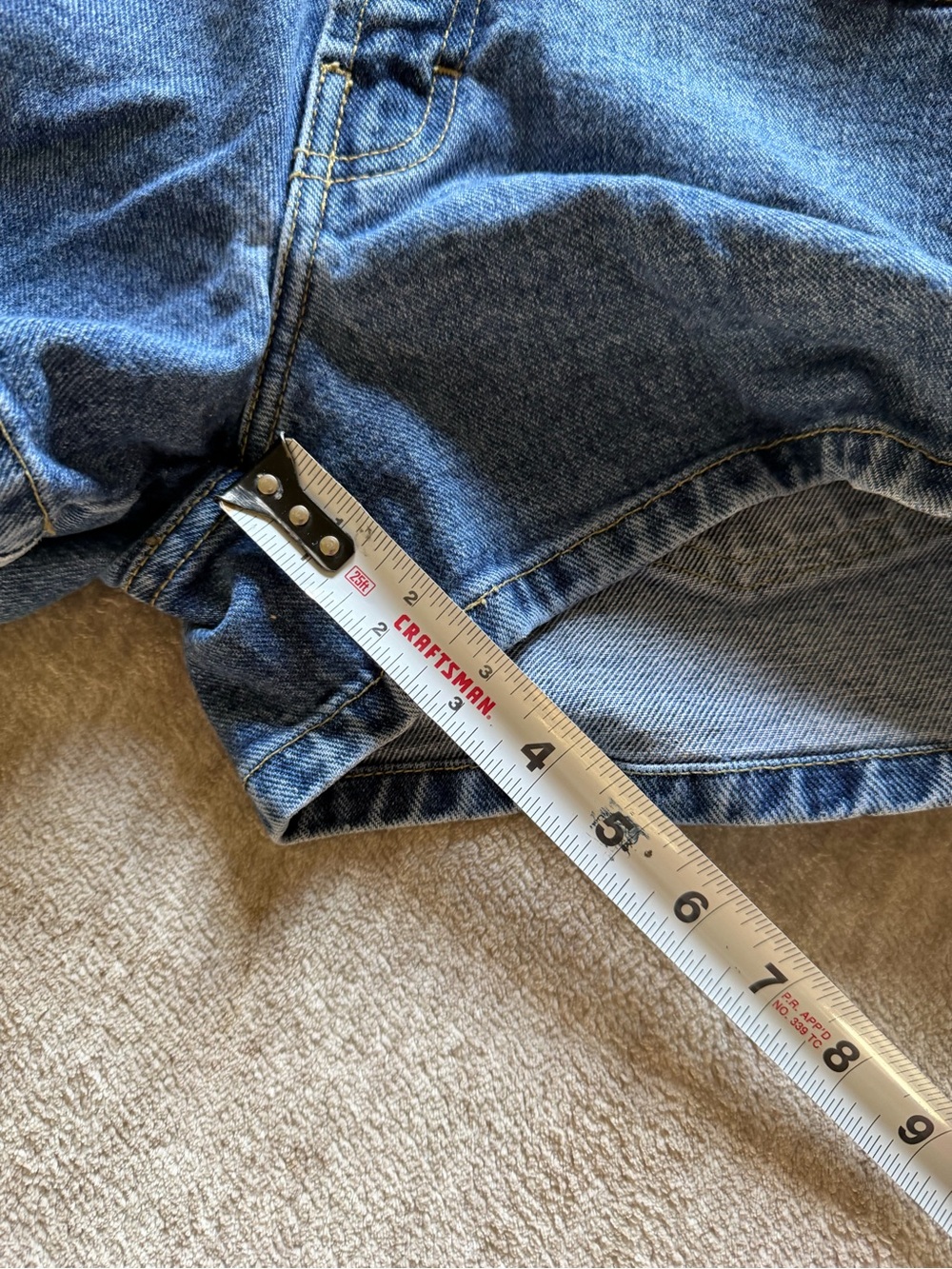 VTG JNCO Dark Blue Denim High-Waist Jean Shorts - 7 - Picture 6 of 7